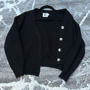 Knitted black cardigan